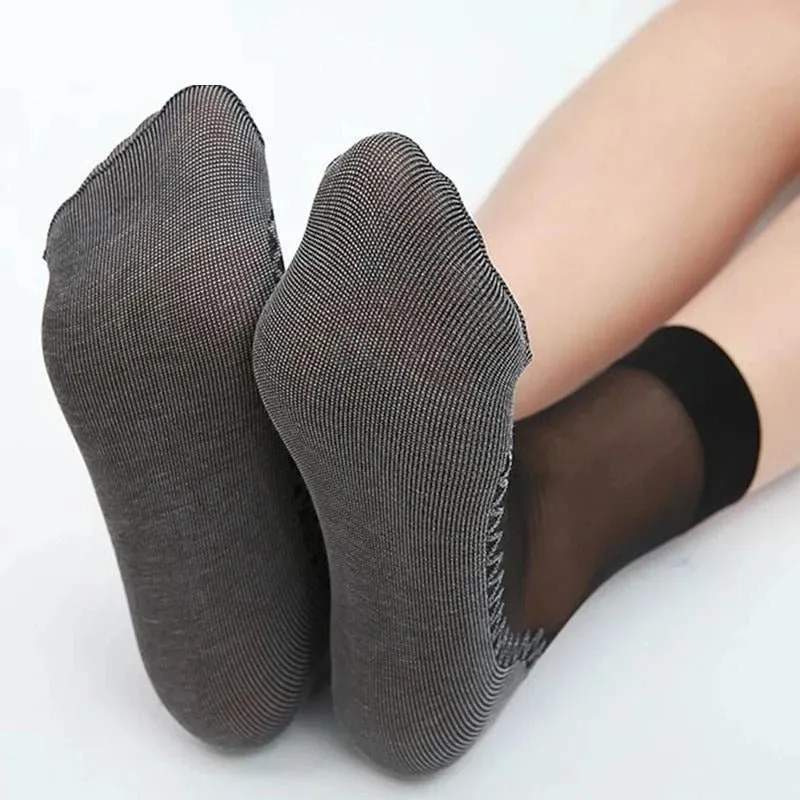 5+5 Gratis | Damen Anti-Rutsch Socken | Atmungsaktiv & Verstärkte Zehen | Unsichtbare No-Show Passform für Sommer