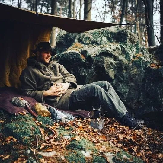 Herren Outdoor-Anorak | Winddicht & wasserabweisend | Robuste Wollmischung | Winterjacke für Outdoor