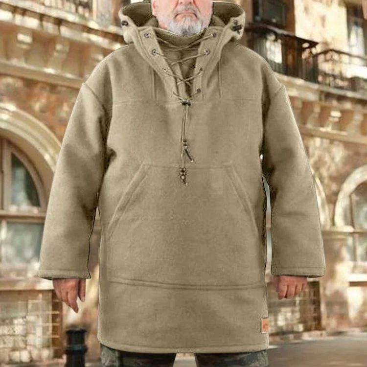 Herren Outdoor-Anorak | Winddicht & wasserabweisend | Robuste Wollmischung | Winterjacke für Outdoor