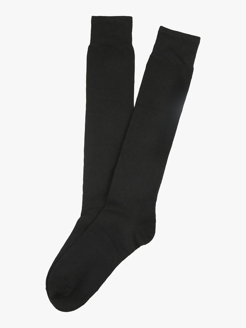 Calze lunghe da uomo in caldo cotone - nero