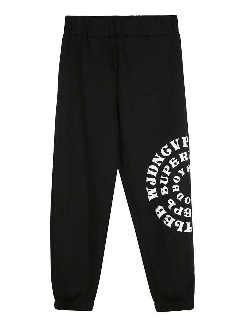 Completo tuta da bambino 3 pezzi con cappuccio e zip - nero