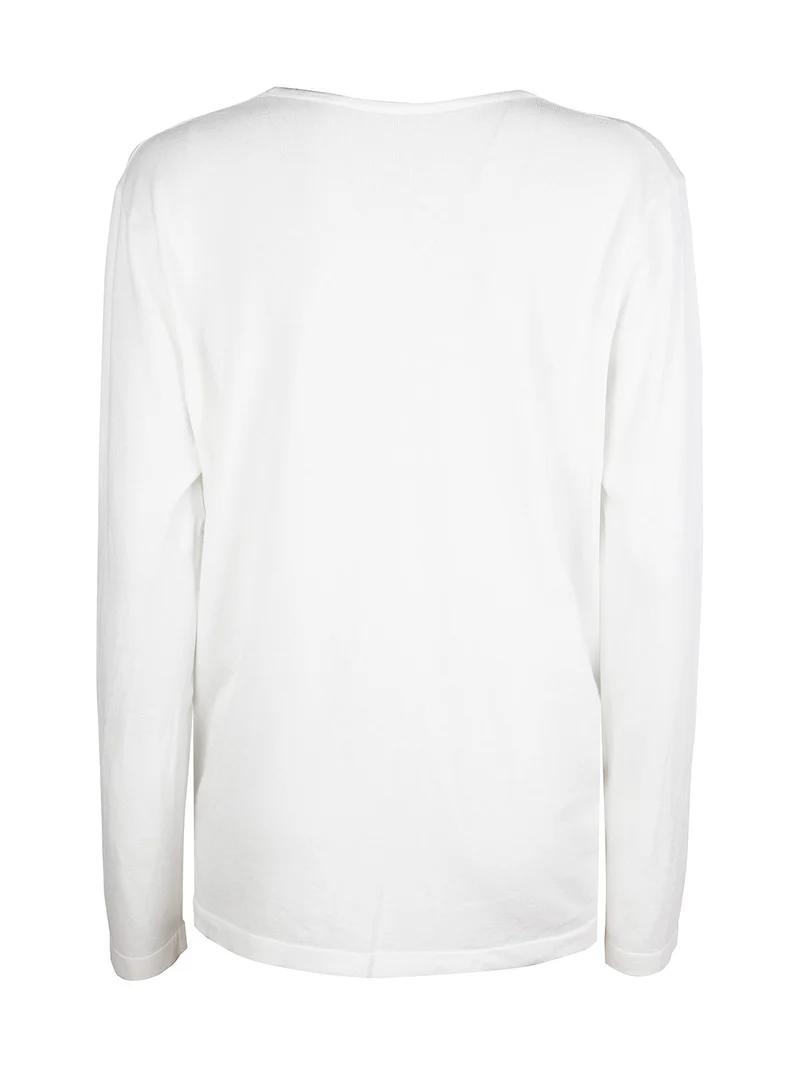 Cardigan in maglia da donna con bottoni - bianco