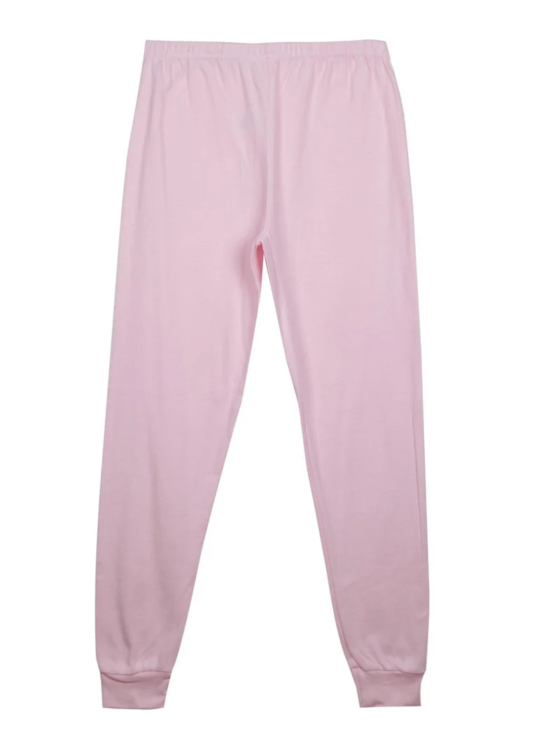 Pigiama lungo bambina con polsini - grigio