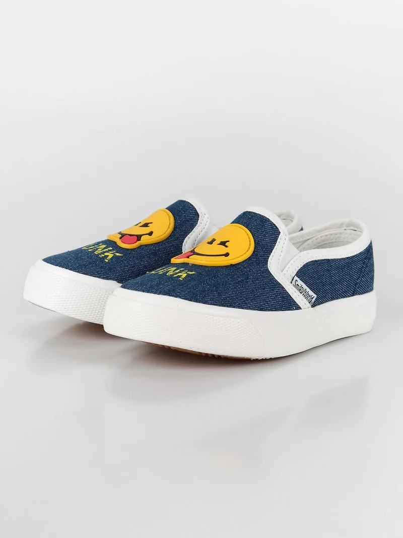 Scarpe basse senza lacci effetto jeans