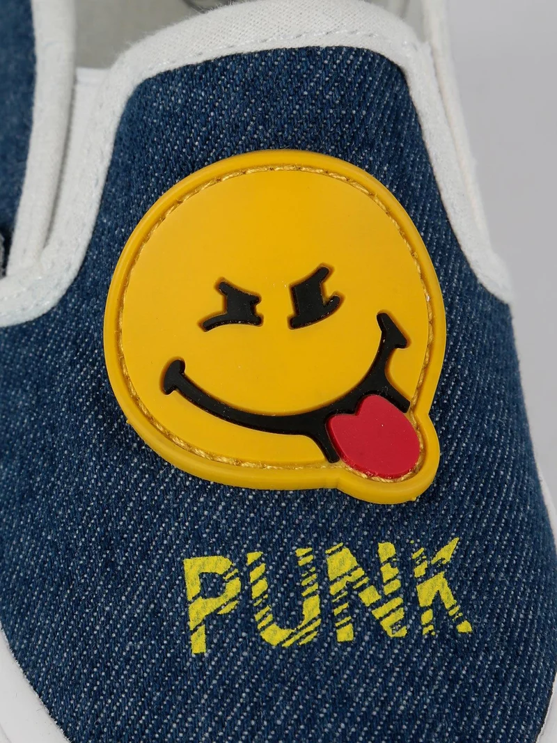 Scarpe basse senza lacci effetto jeans