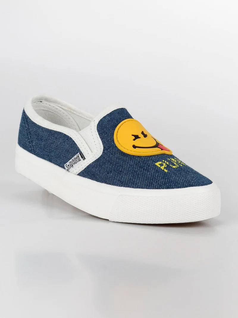 Scarpe basse senza lacci effetto jeans