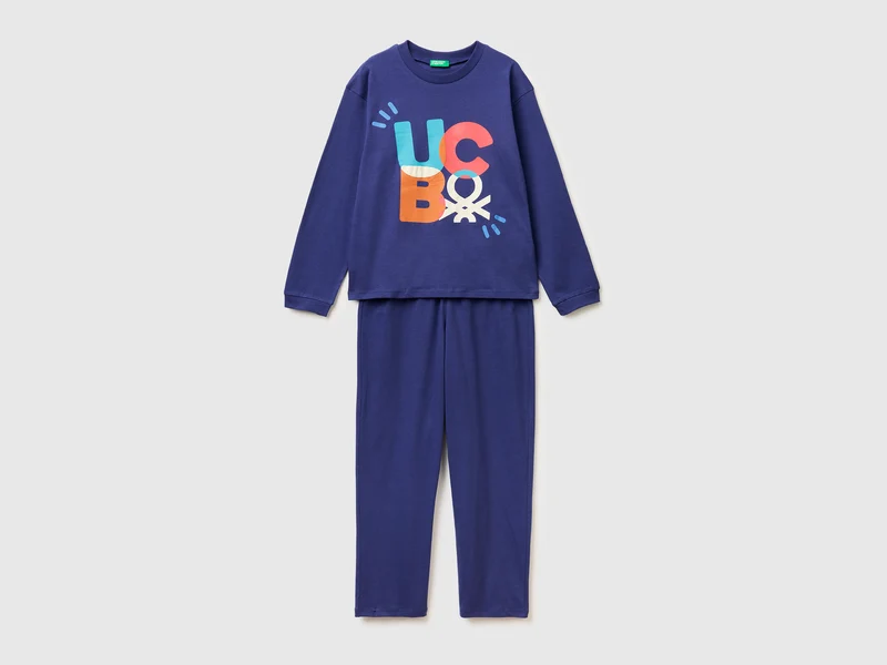 Weicher Pyjama mit Logodruck