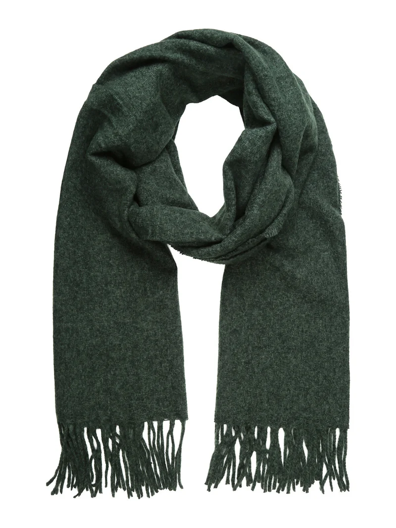 Sciarpa donna in viscosa con frange - verde