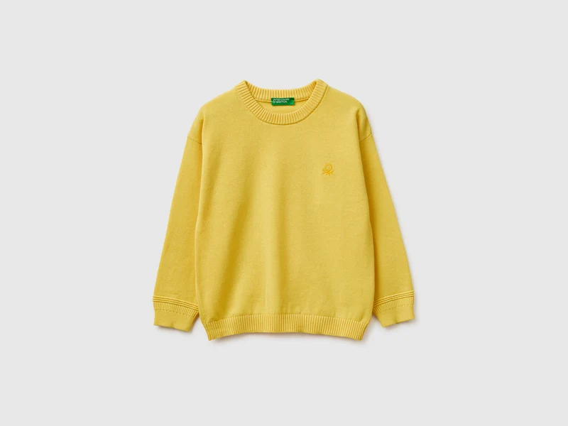 Pullover aus Bio-Baumwolle mit Rundhalsausschnitt
