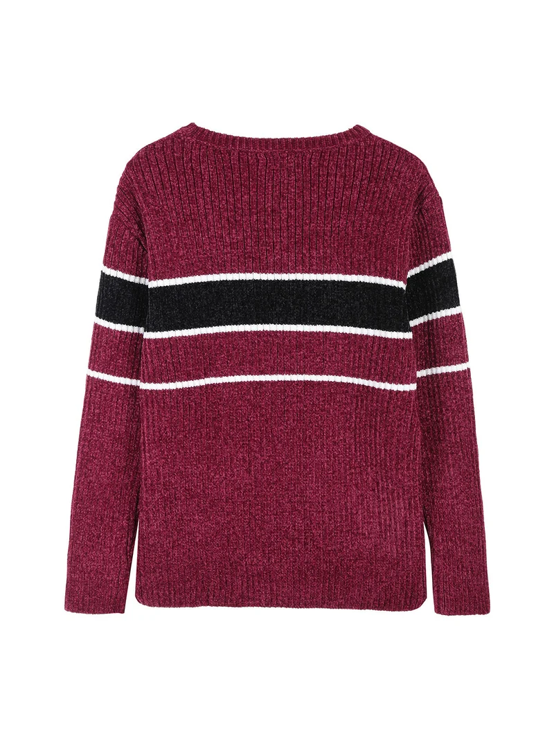 Maglione da bambino in ciniglia - bordeaux
