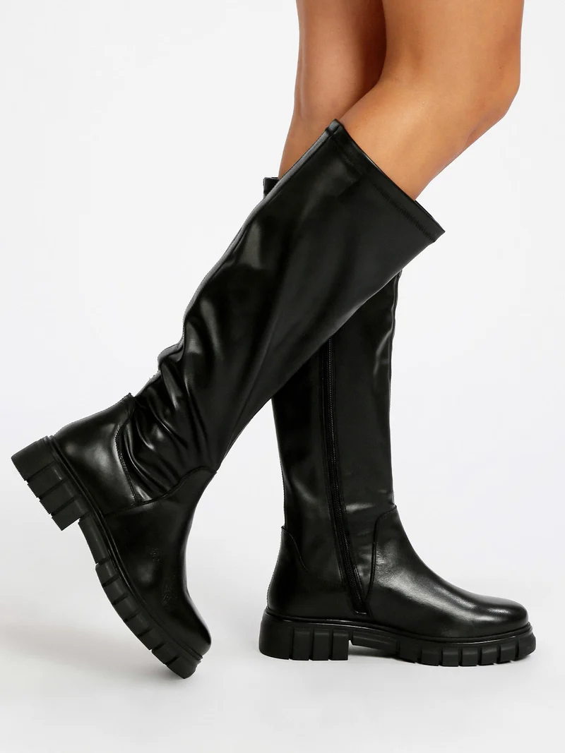 Stivali in pelle donna - nero