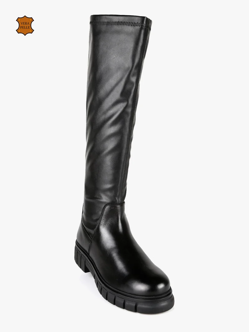Stivali in pelle donna - nero