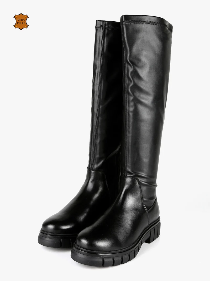 Stivali in pelle donna - nero