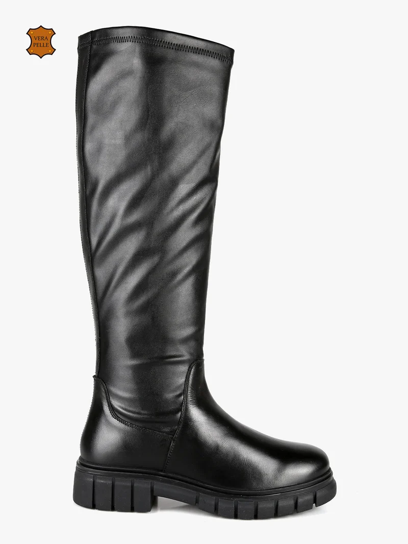 Stivali in pelle donna - nero