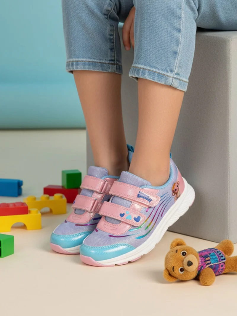 Sneakers da ragazza con cinturini a strappo - multicolore
