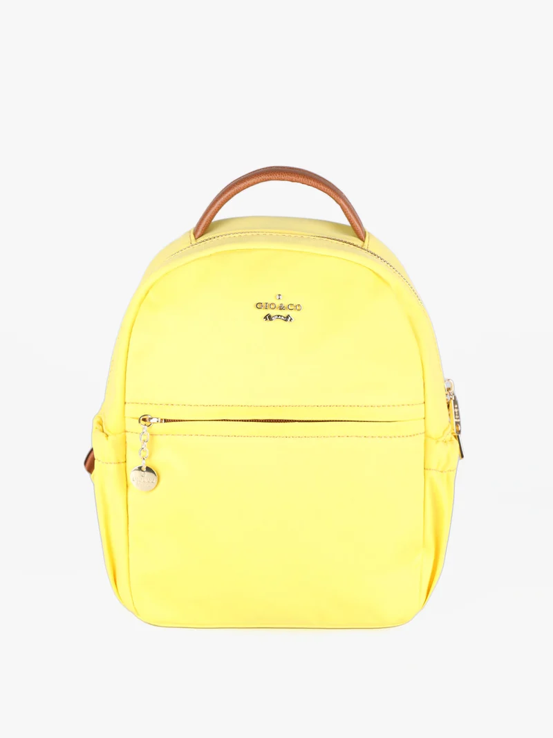 Zainetto donna in tessuto - giallo