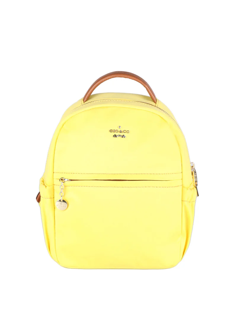 Zainetto donna in tessuto - giallo
