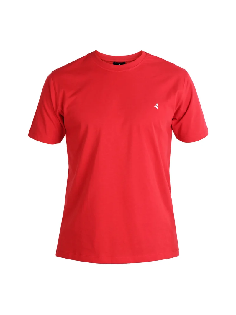 T-shirt uomo manica corta in cotone - rosso