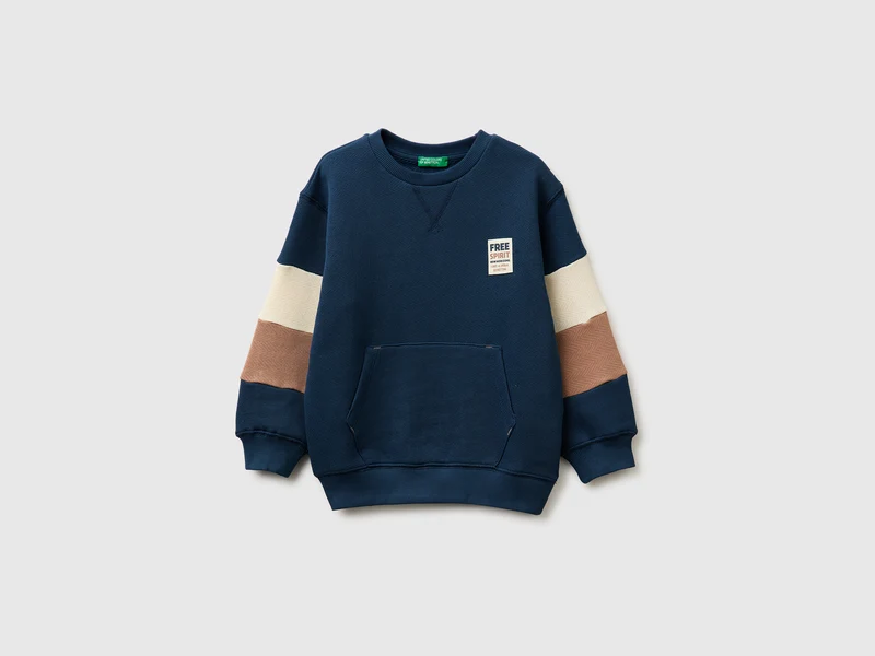 Sweatshirt mit geschlossenem Farbblock