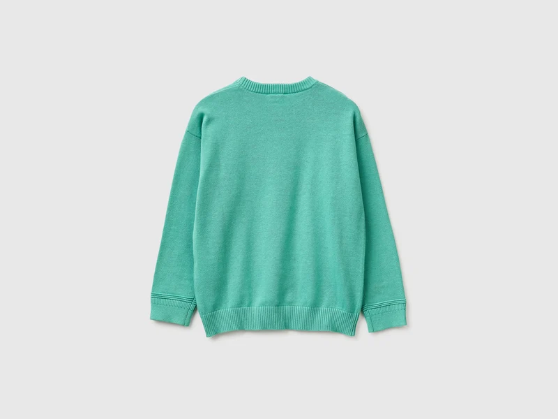 Pullover aus Bio-Baumwolle mit Rundhalsausschnitt