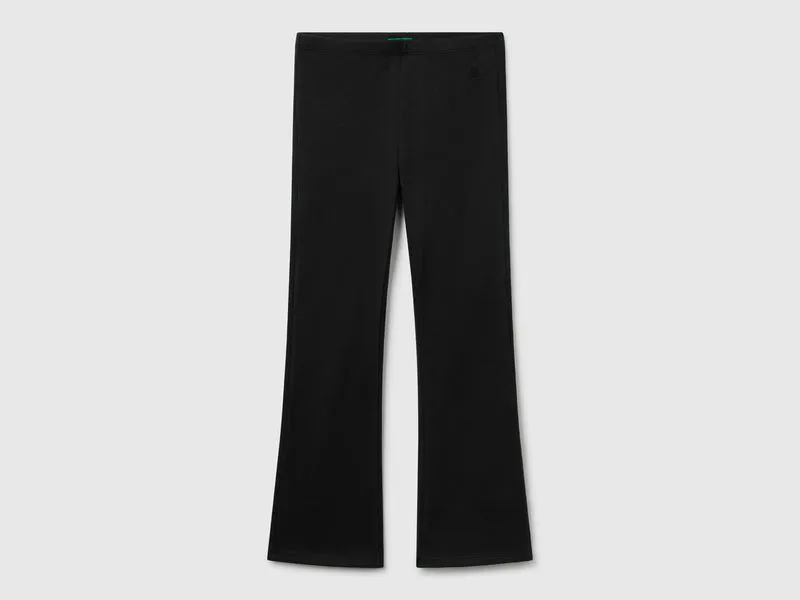 Leggings aus Stretch-Baumwolle mit ausgestelltem Bein