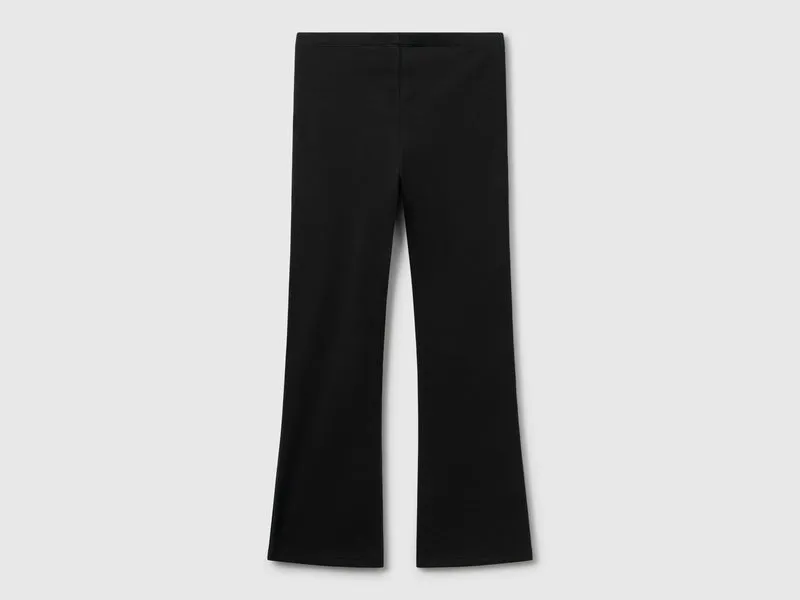 Leggings aus Stretch-Baumwolle mit ausgestelltem Bein