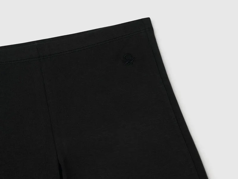Leggings aus Stretch-Baumwolle mit ausgestelltem Bein