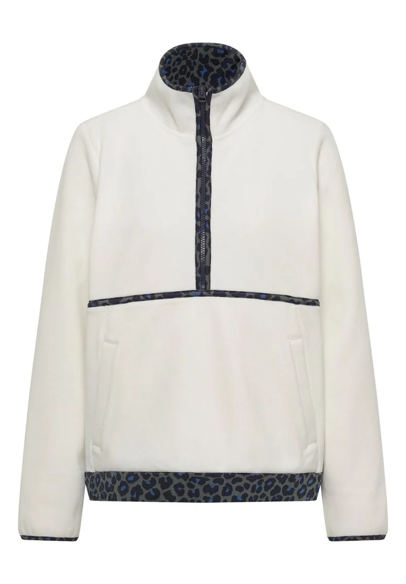 Fleece-Pullover mit Leo-Details