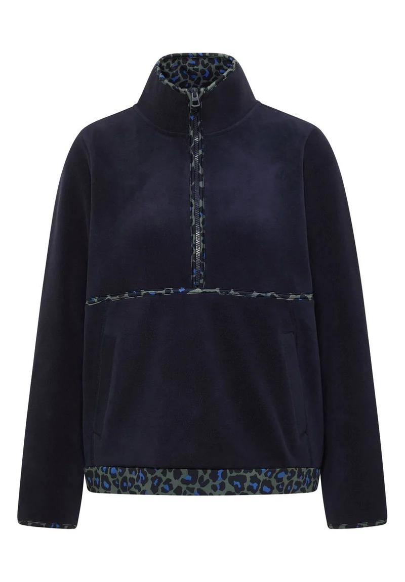 Fleece-Pullover mit Leo-Details