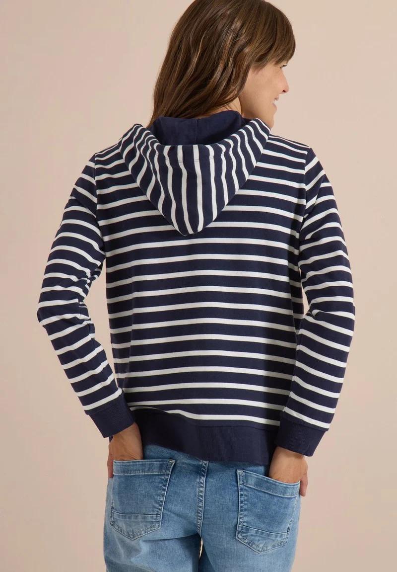 Langarm Jacke mit Kapuze und Struktur