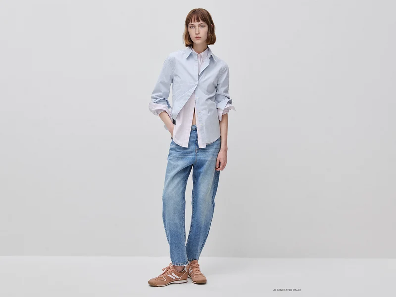 Gestreiftes Baumwollhemd