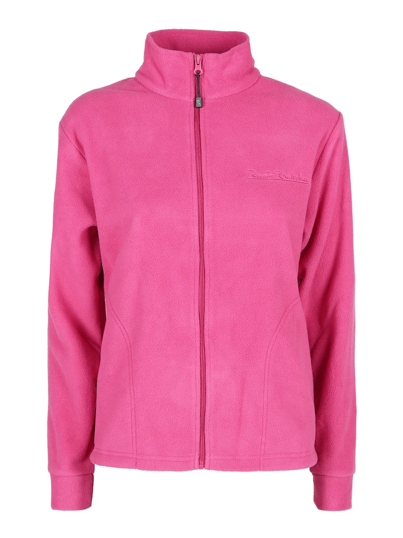 Felpa in pile da donna con zip - anguria