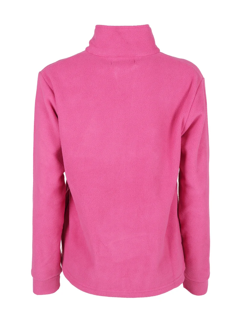 Felpa in pile da donna con zip - anguria