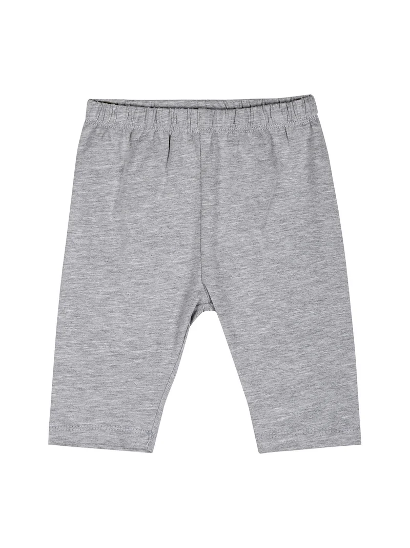 Completo da neonata 2 pezzi con t-shirt e pinocchietti - grigio