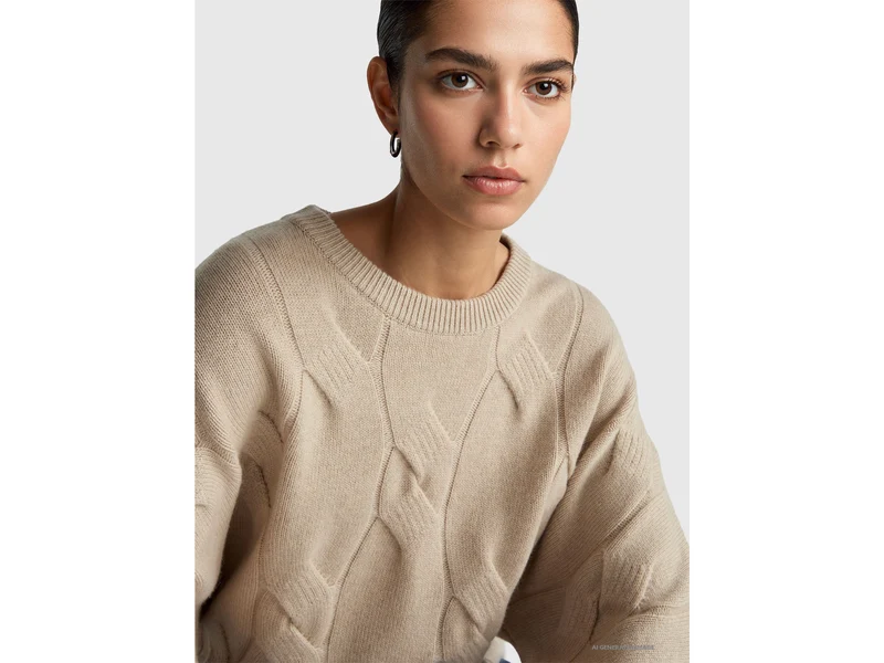 Pullover aus reinem Kaschmir mit Rautenmuster