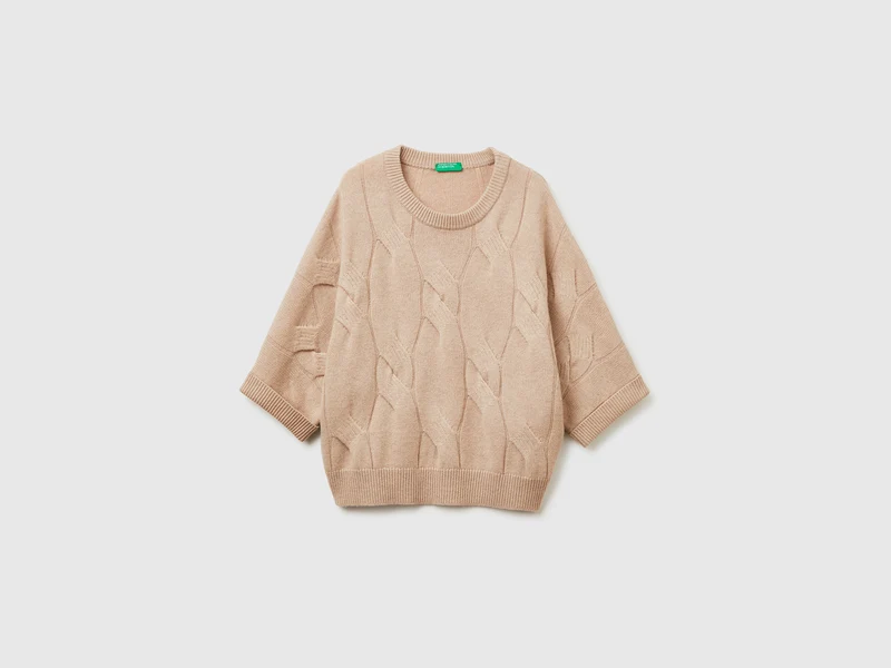 Pullover aus reinem Kaschmir mit Rautenmuster