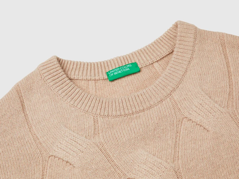 Pullover aus reinem Kaschmir mit Rautenmuster