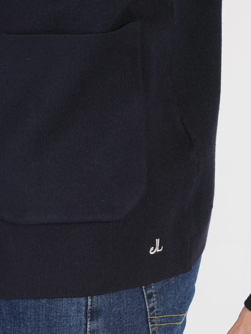 Blazer uomo in maglia - blu scuro