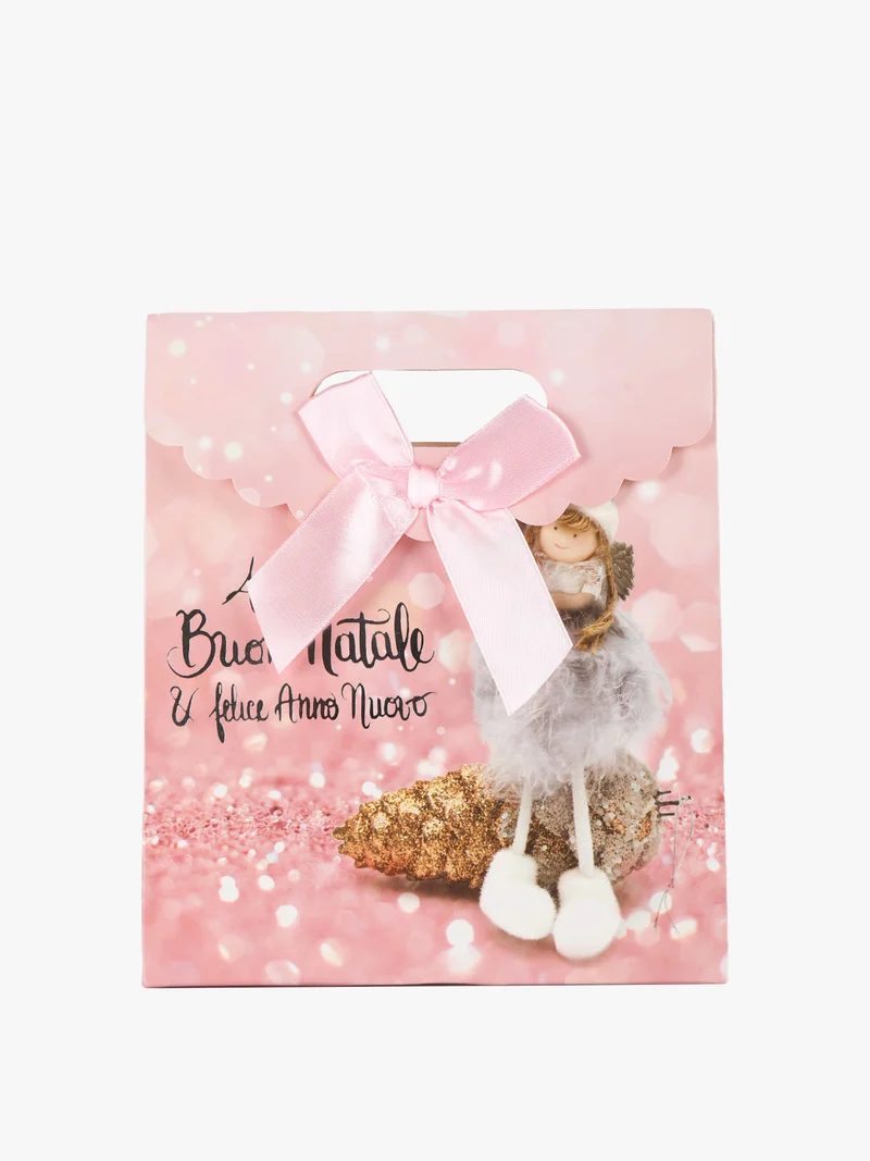 Sacchetto da regalo natalizio - rosa