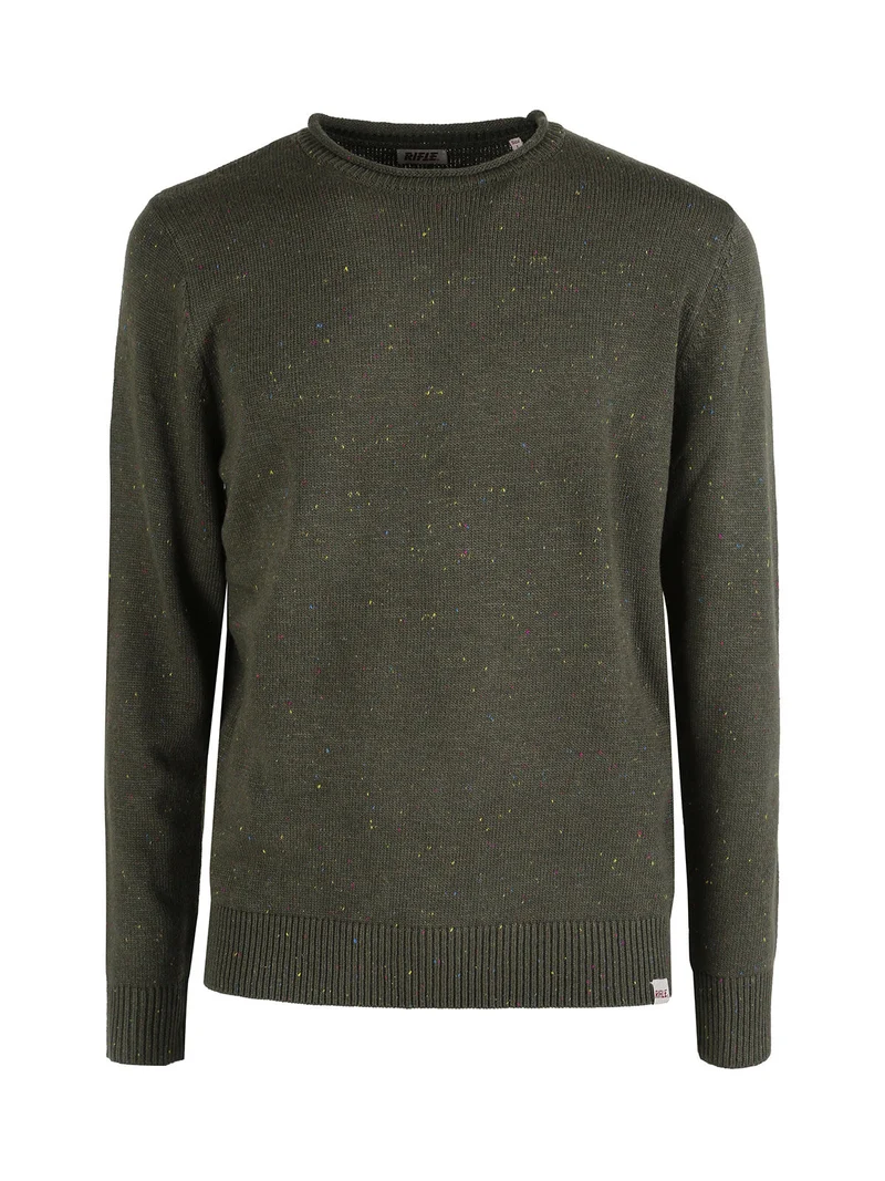 Maglione girocollo da uomo misto lana - militare