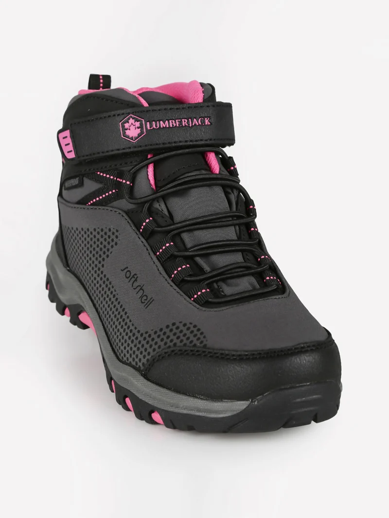 Scarponcini da trekking da bambina - grigio scuro