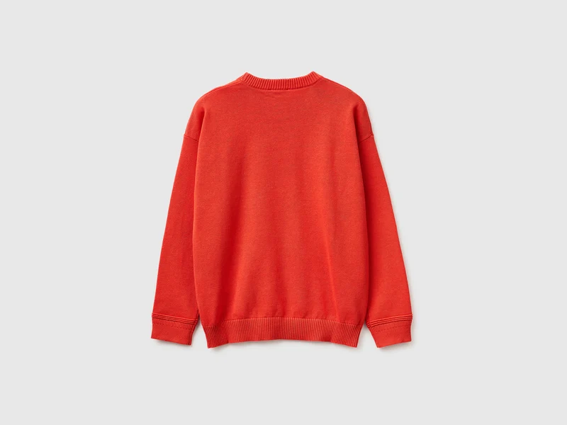Pullover aus Bio-Baumwolle mit Rundhalsausschnitt