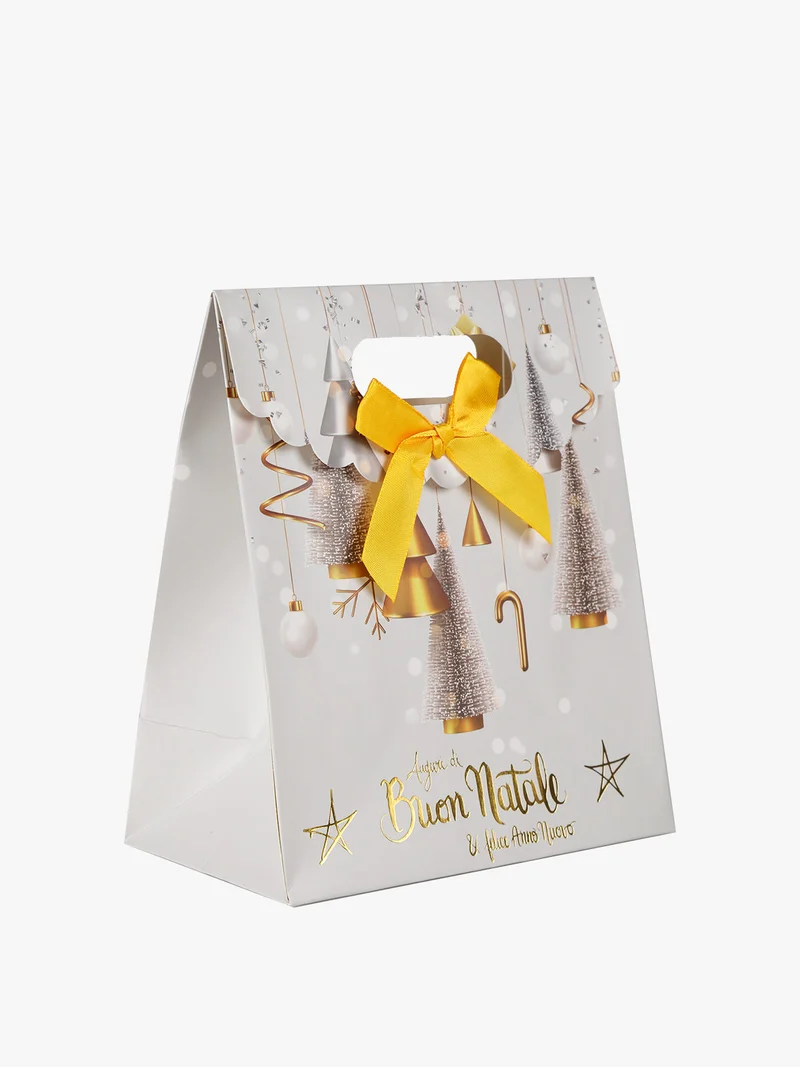 Sacchetto da regalo natalizio - grigio chiaro