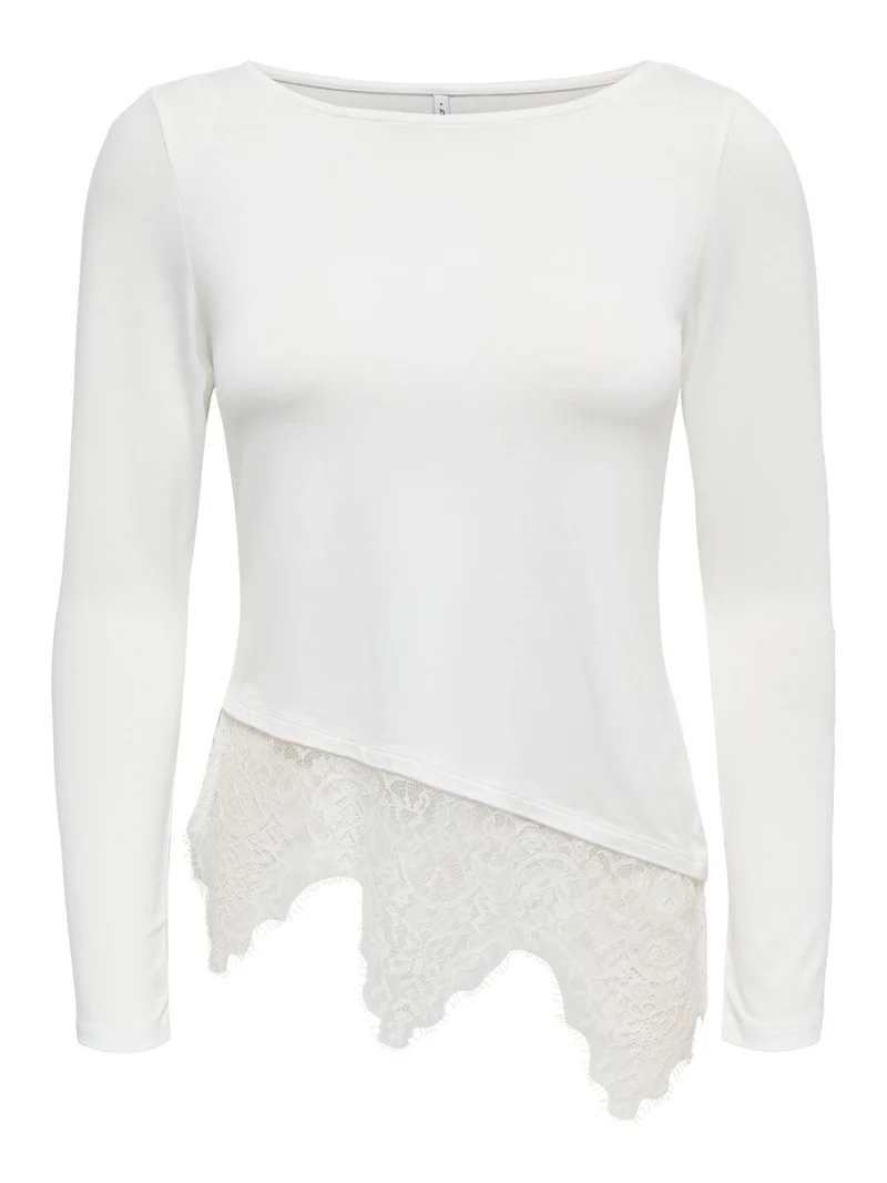 ONLLAILA L/S LACE MIX TOP JRS NOOS
