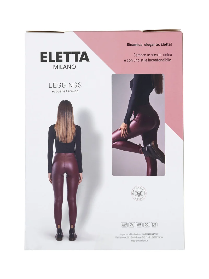 Leggings donna in ecopelle - militare