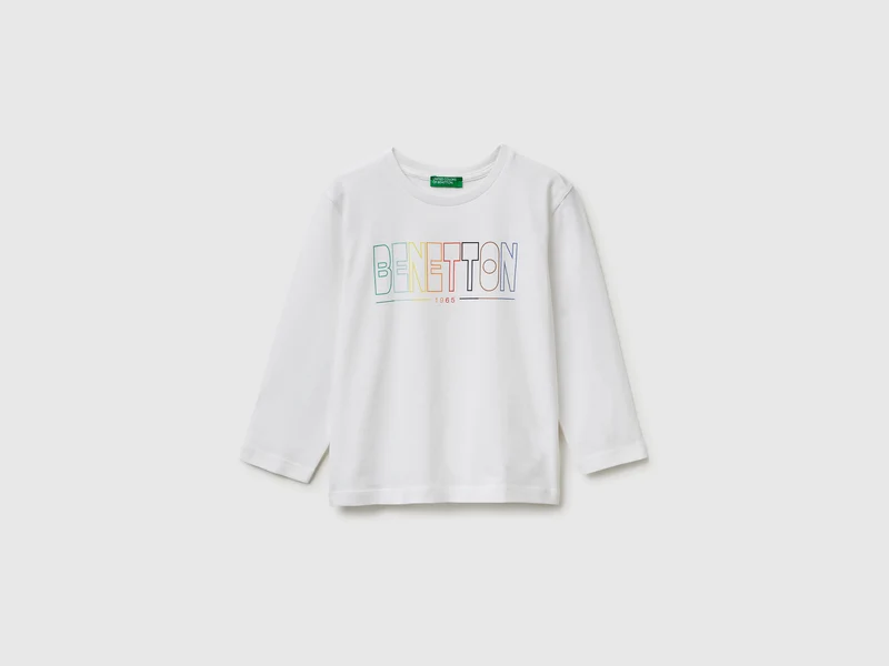 Bio-Baumwoll-T-Shirt mit Logodruck