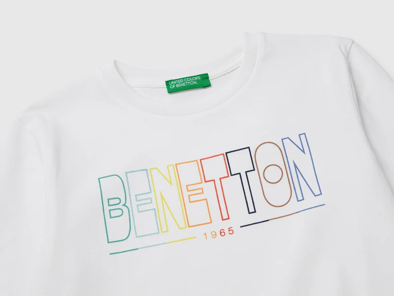 Bio-Baumwoll-T-Shirt mit Logodruck