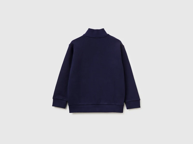 Sweatshirt aus Bio-Baumwolle mit Reißverschluss