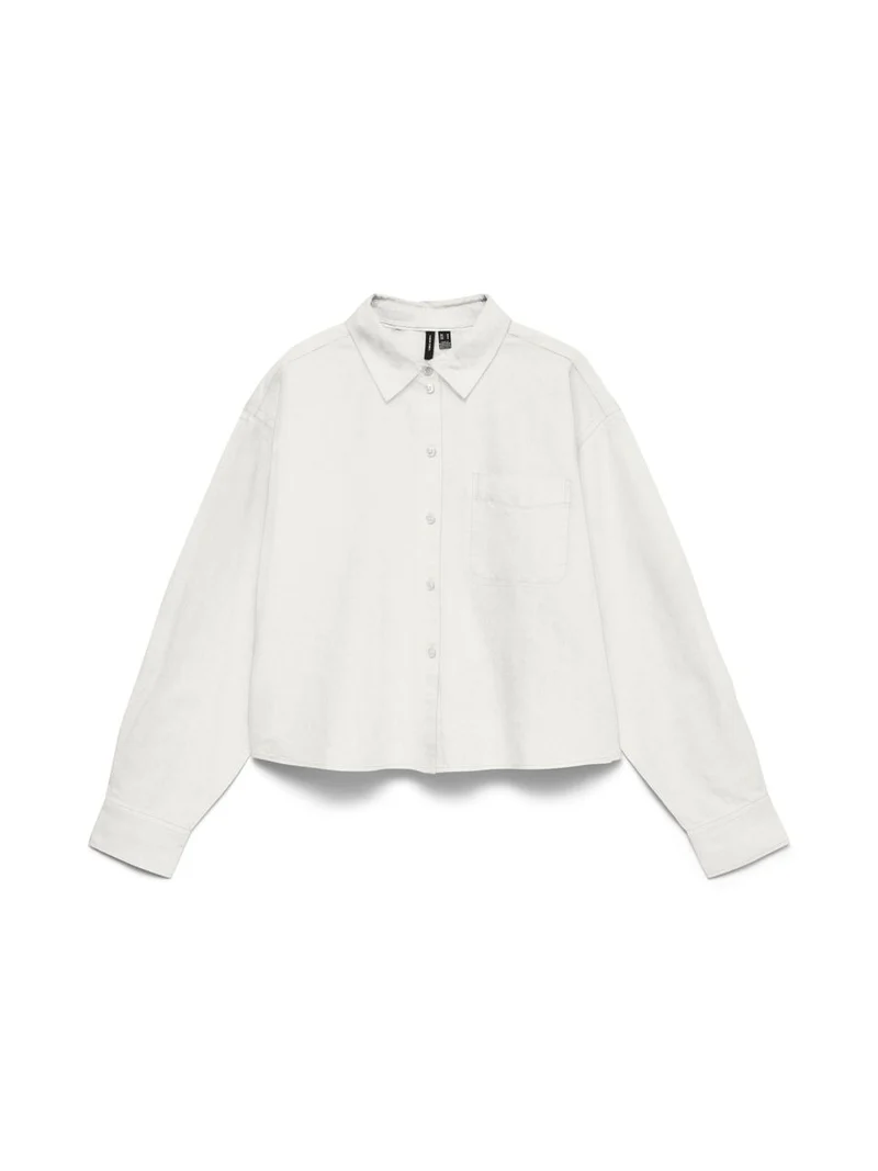 VMARIA LS SHORT BOXY SHIRT WVN NOOS