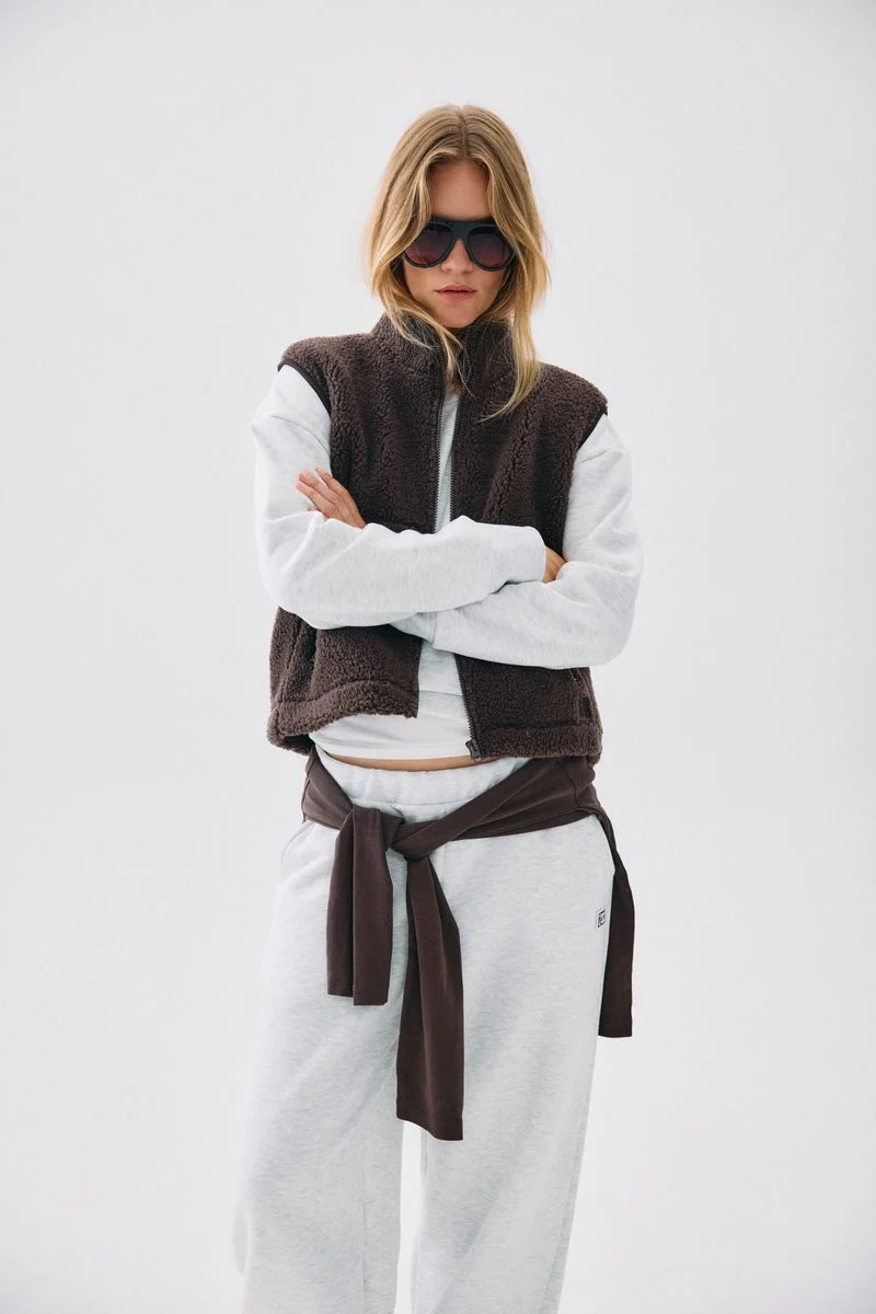NMMASEY SHORT TEDDY VEST NOOS